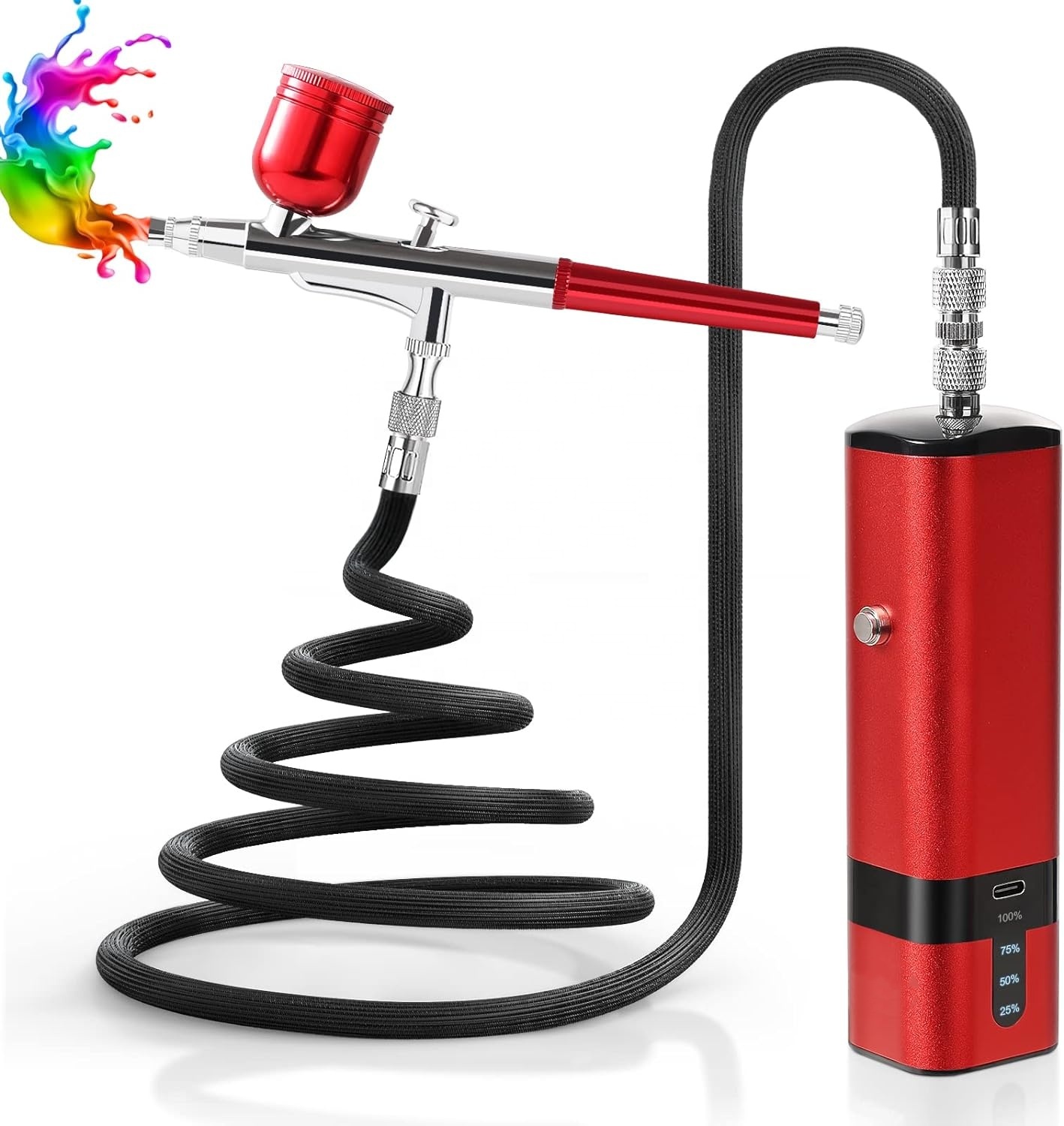 컴프레서가 포함된 에어브러시 키트, 32PSI 휴대용  - Airbrush Kit With Mini Compressor 리뷰 및 가격