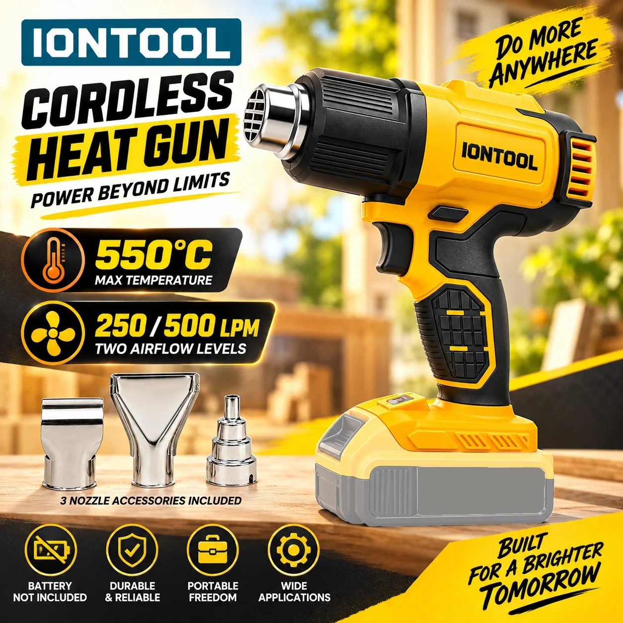 IONTOOL 무선 열풍기 550 ℃   자동차 수리, - Cordless Heat Gun For Shrink Tubing 리뷰 및 가격